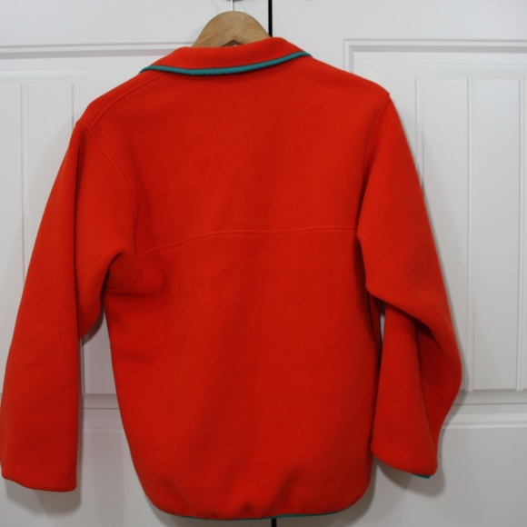 Patagonia Synchilla Snap-T Orange Turquoise Small - Picture 3 of 6